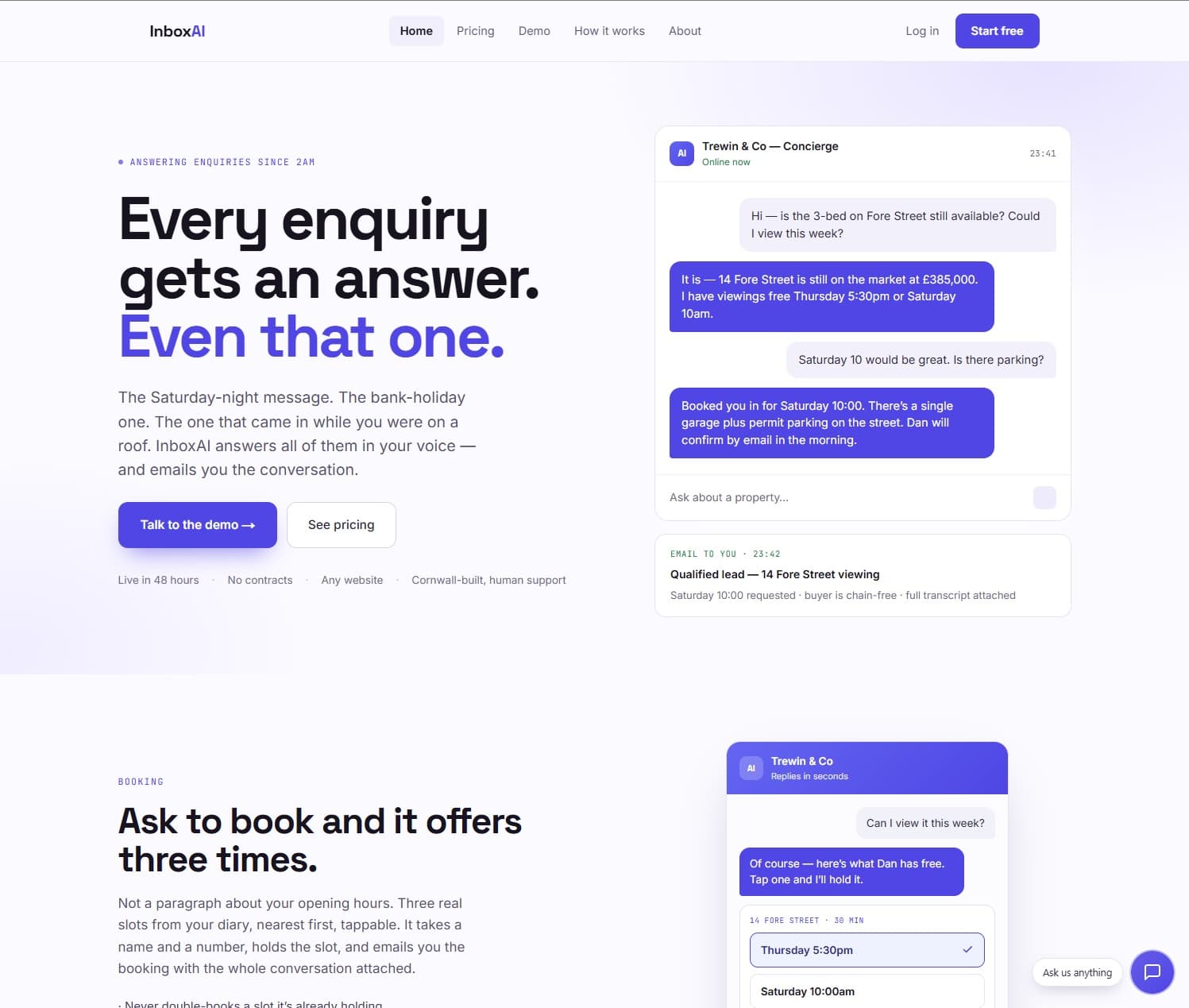 InboxAI website
